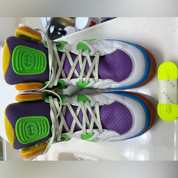 Gucci basket sneakers size 8.5 USA, very good condition, just a little dirty - Picture 2 of 4